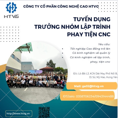 công ty cổ phần công nghệ cao HTVG.
công ty chuyên gia công cơ khí chính xác. image