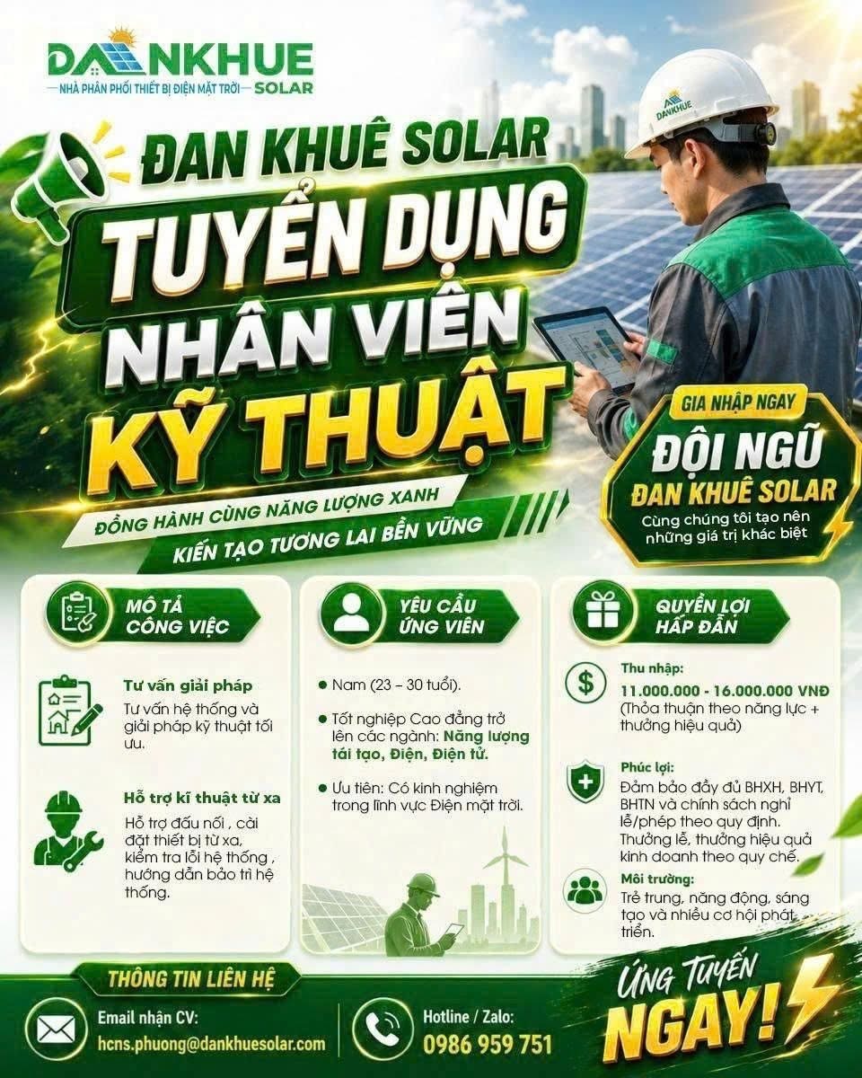 công ty TNHH năng lượng mặt trời đan khuê
công ty chuyên phân phối các thiết bị năng lượng mặt trời image