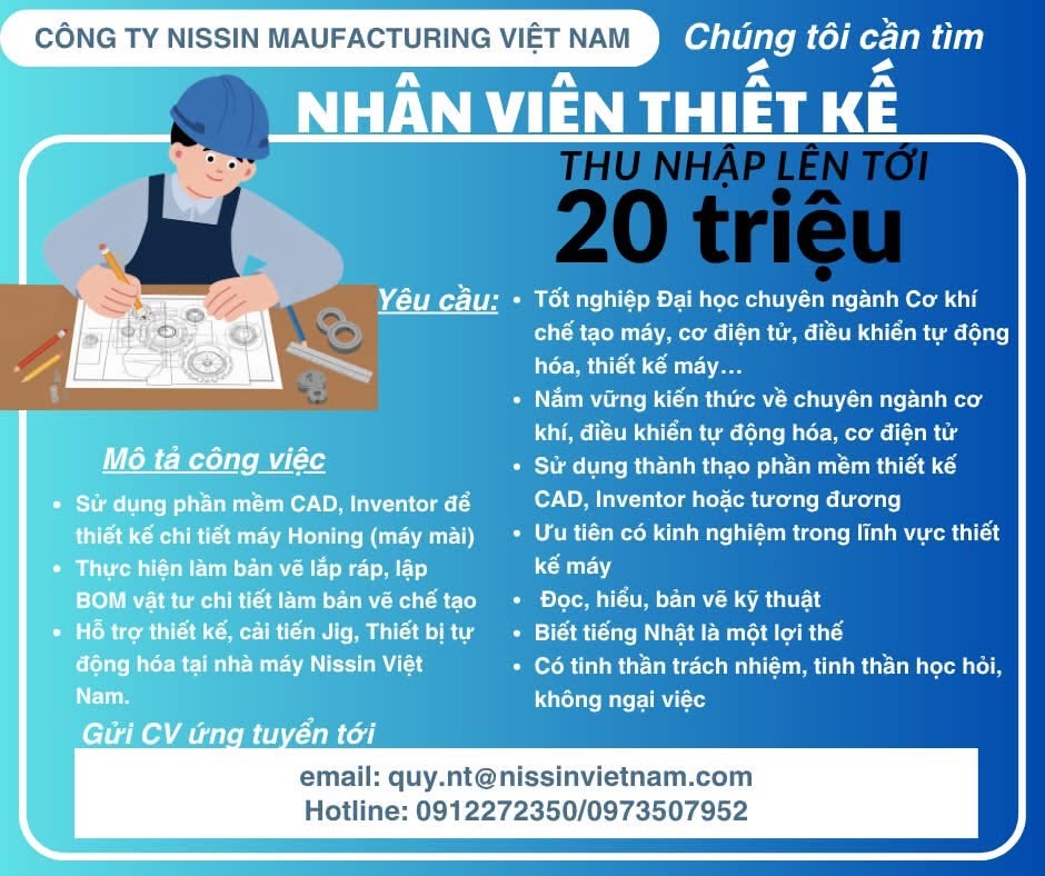 công ty TNHH nissin manufaturing việt nam hình ảnh tuyển dụng