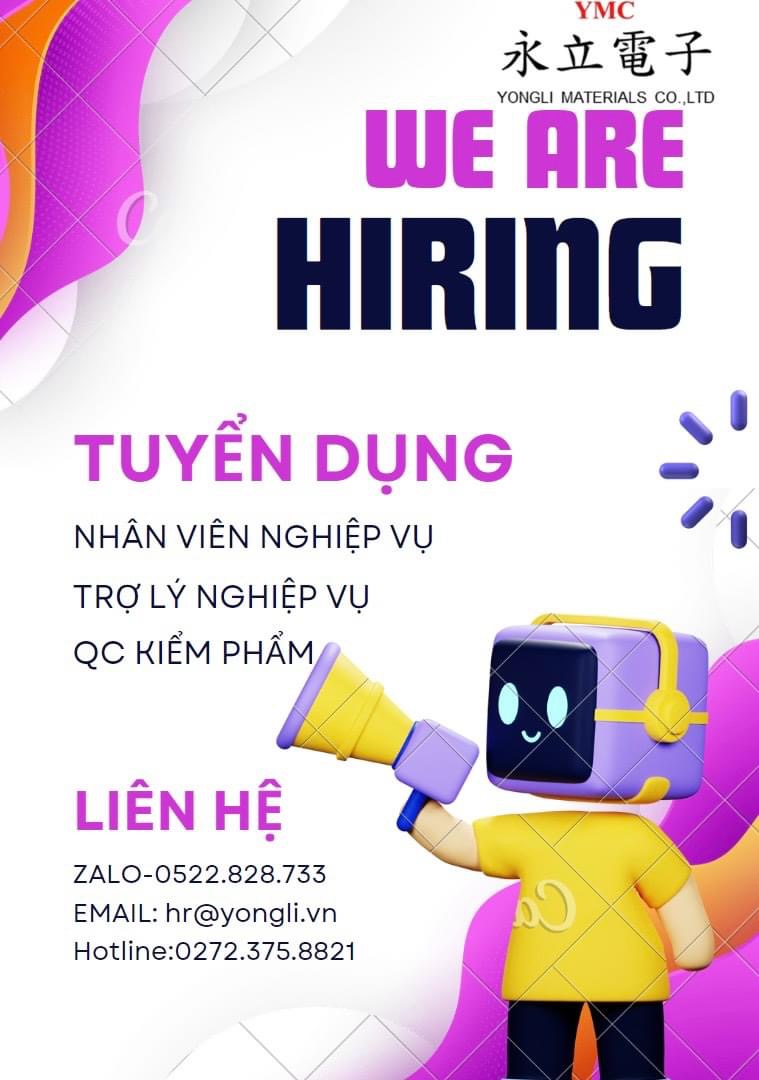 công ty TNHH vật liệu yongli hình ảnh tuyển dụng