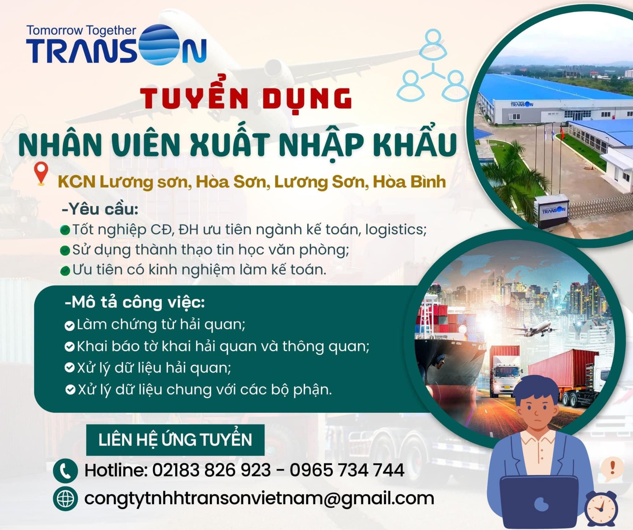 công ty TNHH transon việt nam hình ảnh tuyển dụng