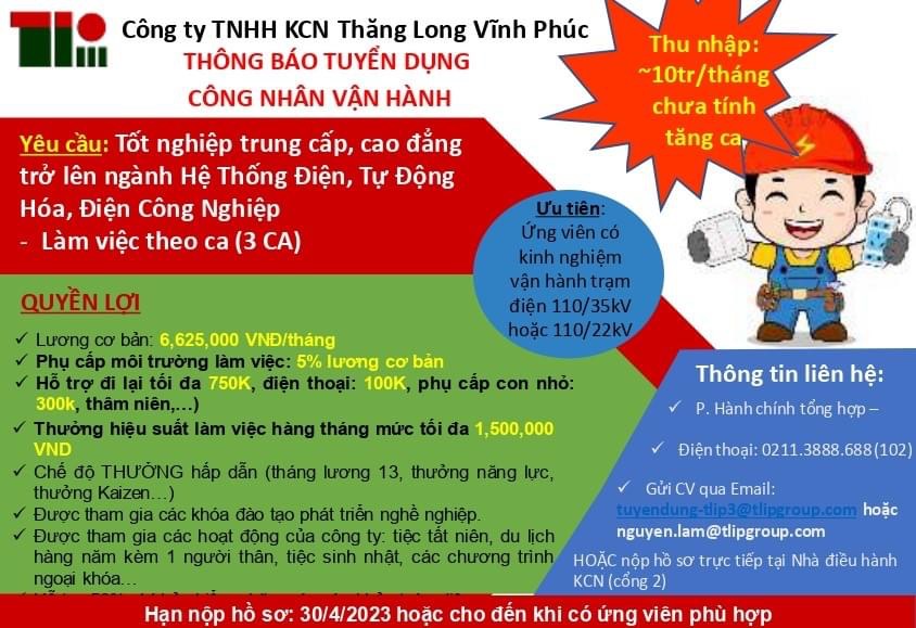 công ty TNHH khu công nghiệp thăng long vĩnh phúc. image