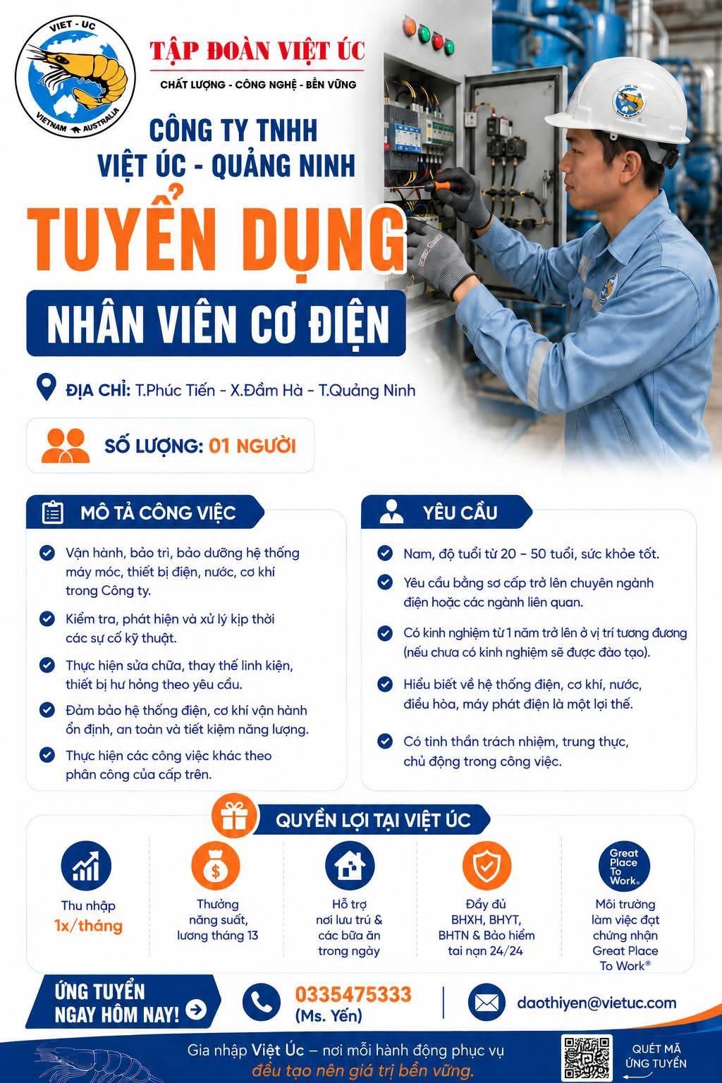công ty TNHH việt úc quảng ninh hình ảnh tuyển dụng