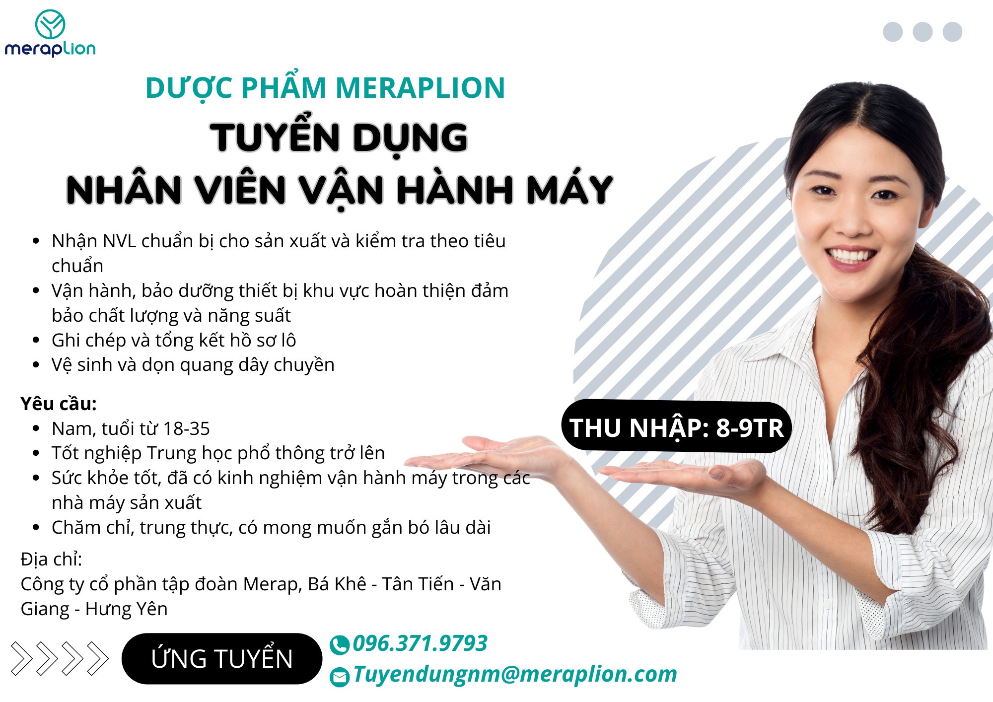 công ty cổ phần dược phẩm meraplion hình ảnh tuyển dụng