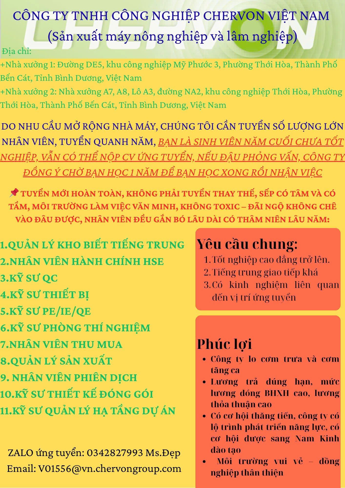 công ty TNHH công nghiệp chervon việt nam
công ty chuyên sản xuất máy nông nghiệp và lâm nghiệp
 image