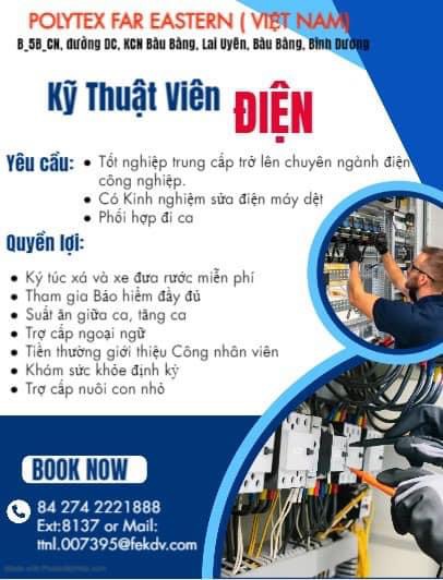 công ty TNHH polytex far eastern việt nam
công ty có 100% vốn đài loan
chuyên sản xuất sợi, dệt
 image