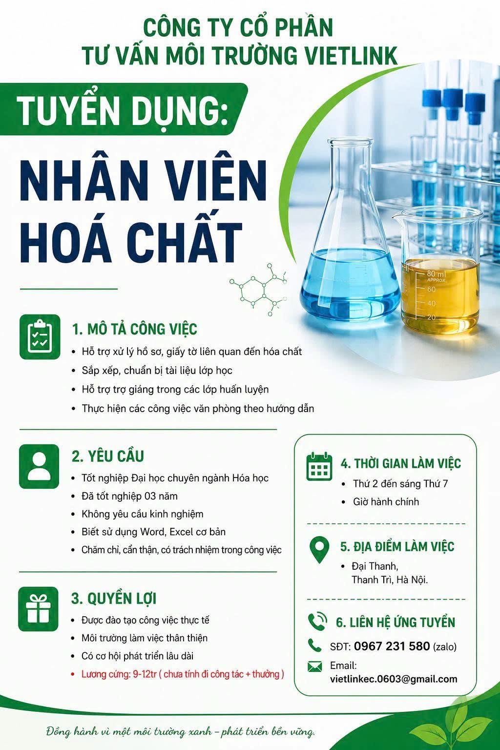 công ty cổ phần tư vấn môi trường vietlink
công ty chuyên tư vấn, đào tạo về môi trường, sử lý chất thải image