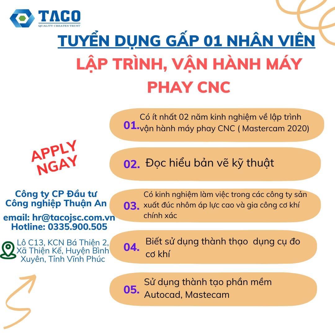 công ty cổ phần đầu tư công nghiệp thuận an
công ty chuyên gia công cơ khí chính xác, và đúc nhôm áp lực cao. image