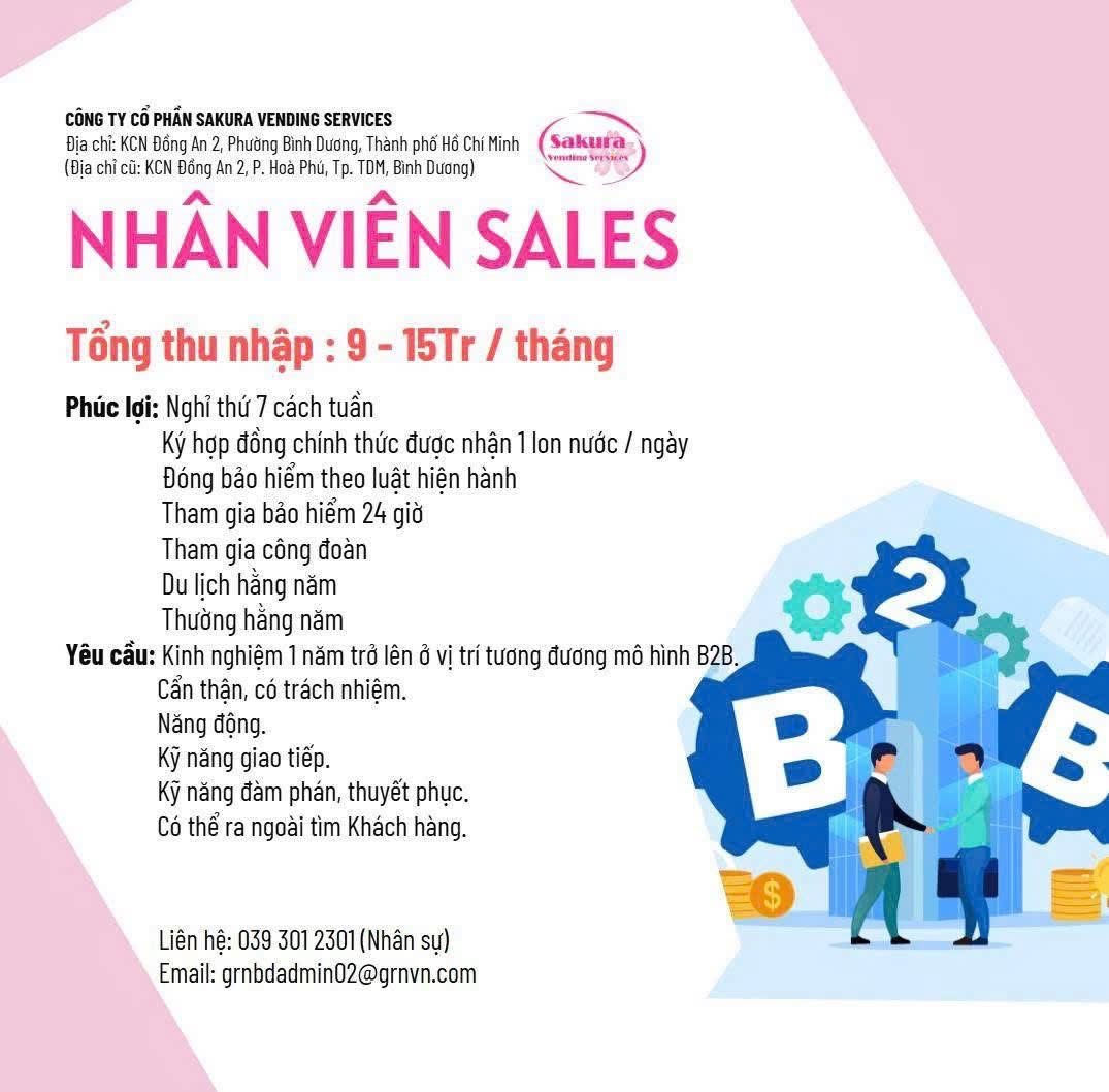 công ty cổ phần sakura vending services
công ty chuyên bán lẻ các loại đồ ăn, đồ uống thông qua máy bán hàng tự động image