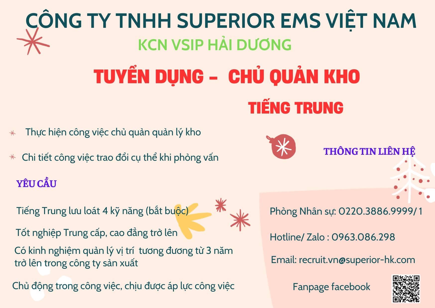 công ty TNHH superior ems việt nam hình ảnh tuyển dụng