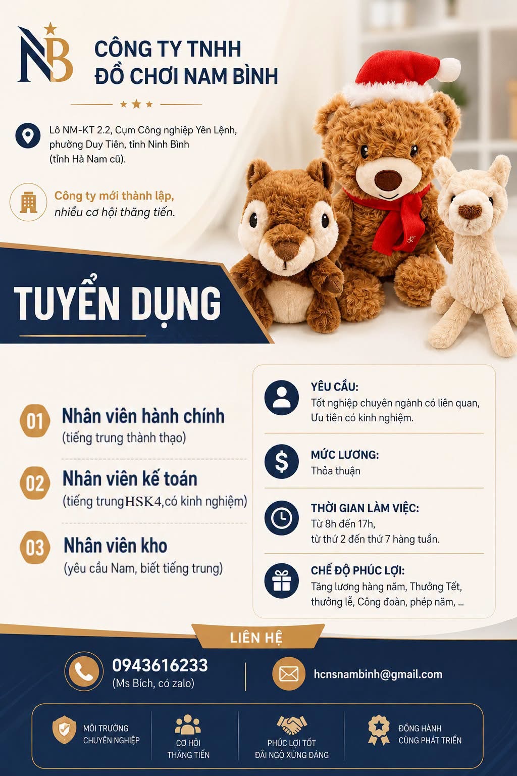 công ty TNHH đồ chơi nam bình hình ảnh tuyển dụng
