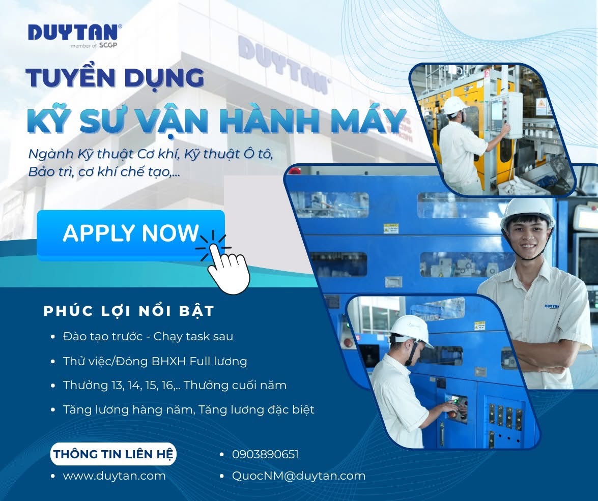 công ty cổ phần sản xuất nhựa duy tân hình ảnh tuyển dụng
