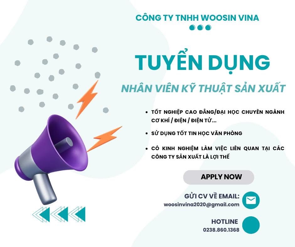 công ty TNHH woosinvina hình ảnh tuyển dụng