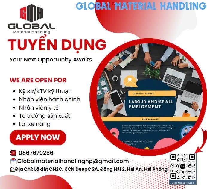 công ty TNHH global material handling hình ảnh tuyển dụng