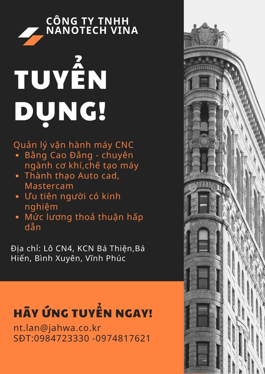 công ty TNHH nanotech vina hình ảnh tuyển dụng