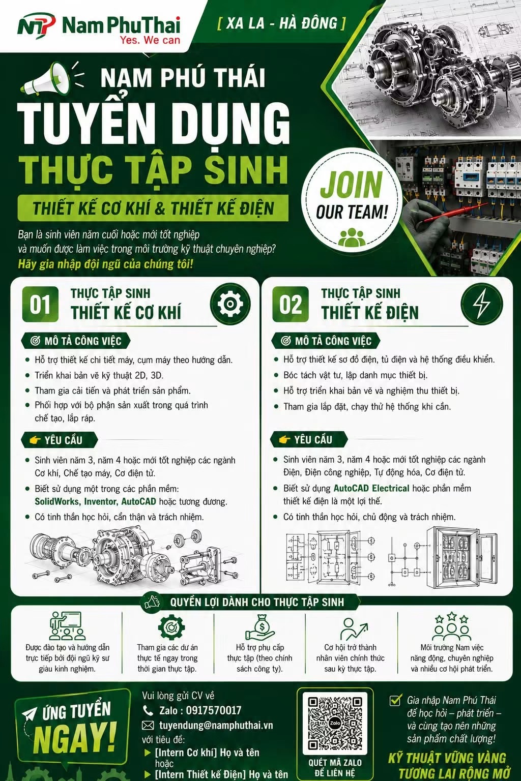 công ty cổ phần công nghiệp lạnh nam phú thái hình ảnh tuyển dụng