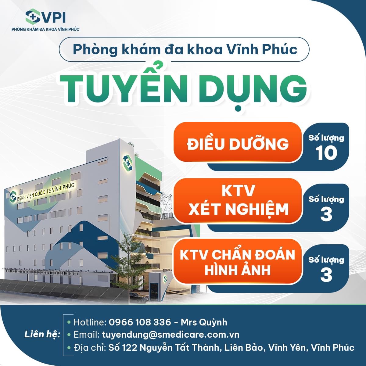 phòng khám đa khoa vĩnh phúc hình ảnh tuyển dụng