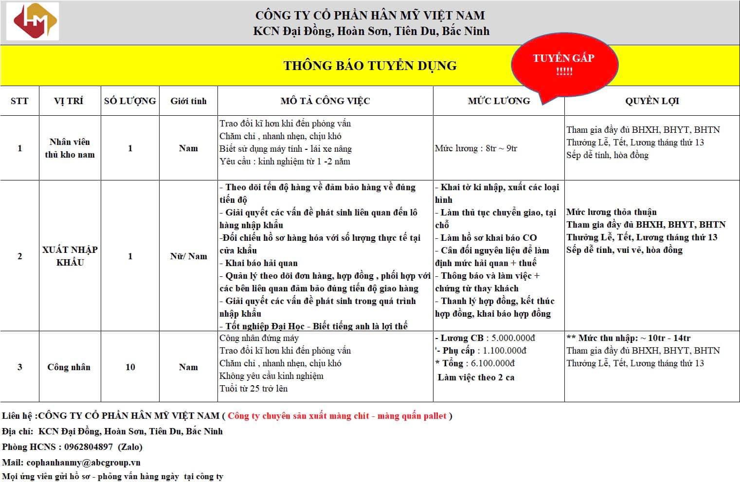 công ty cổ phần hân mỹ việt nam
công ty chuyên sản xuất màng co, màng chít sử dụng công nghệ đài loan. image