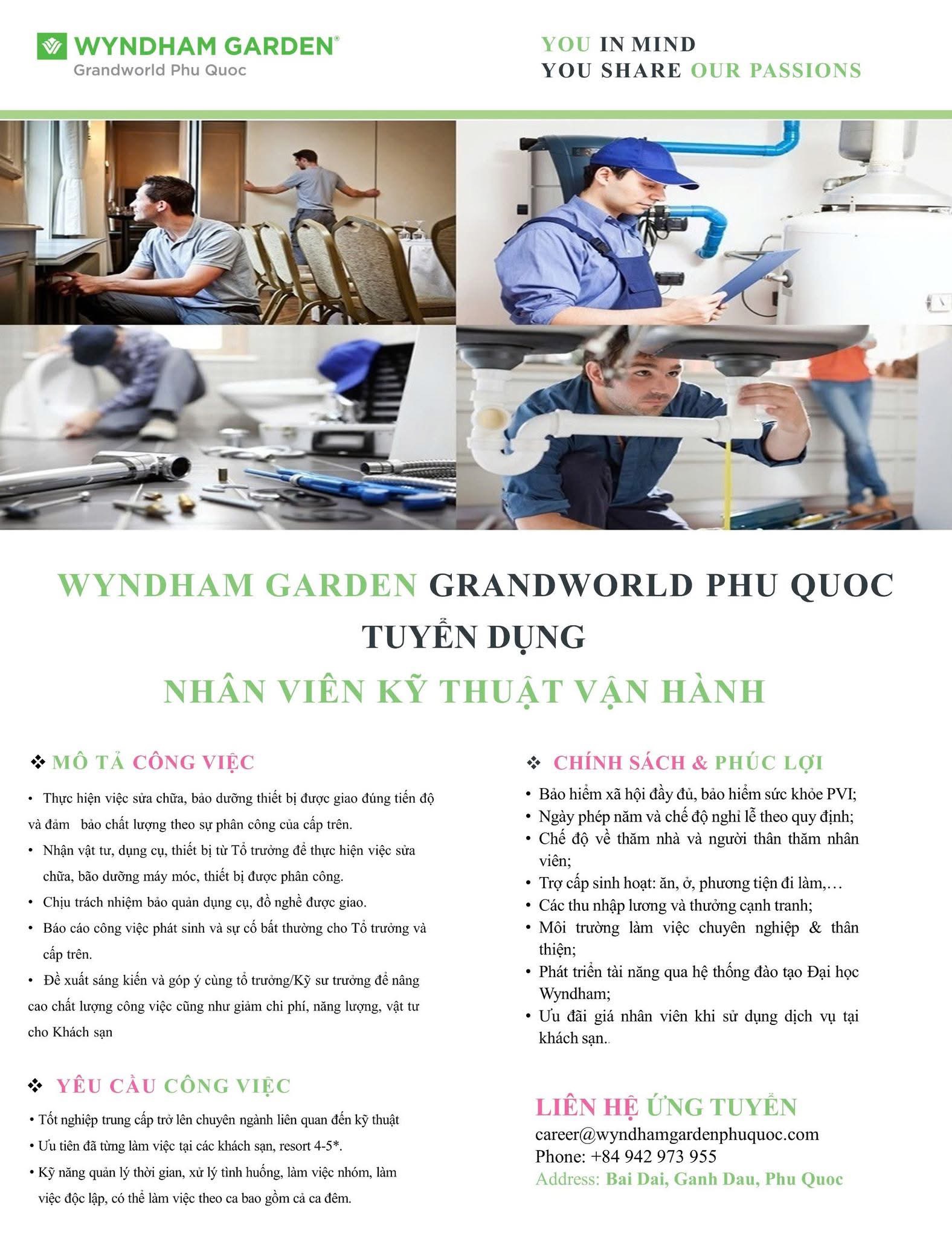 wyndham garden grandworld phú quốc hình ảnh tuyển dụng