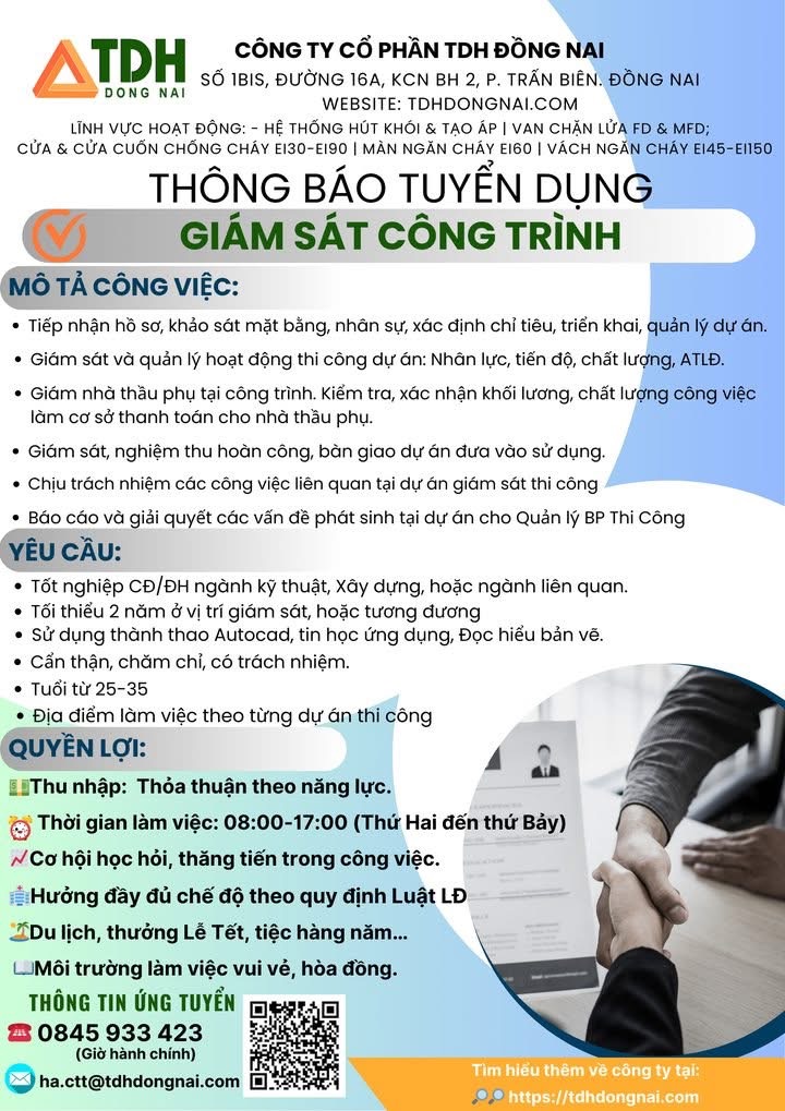 công ty cổ phần tdh đồng nai
công ty chuyên lắp đặt ống hút khói, van chặn lửa, cửa cuốn chống cháy. image