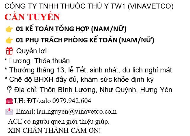 công ty TNHH thuốc thú y TW1 vinavetco
công ty chuyên sản xuất thuốc thú y image