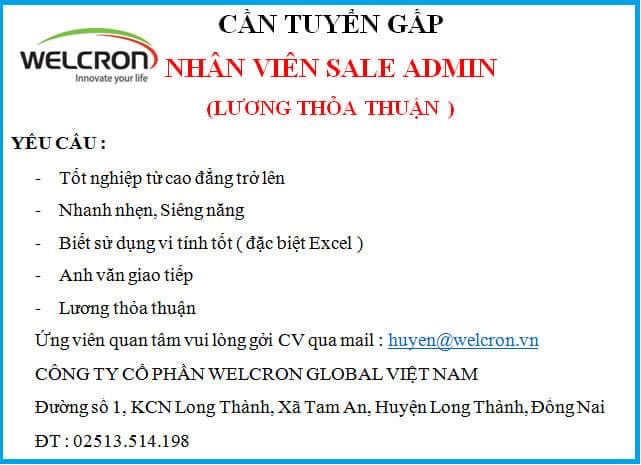 công ty cổ phần welcron globa việt nam. hình ảnh tuyển dụng