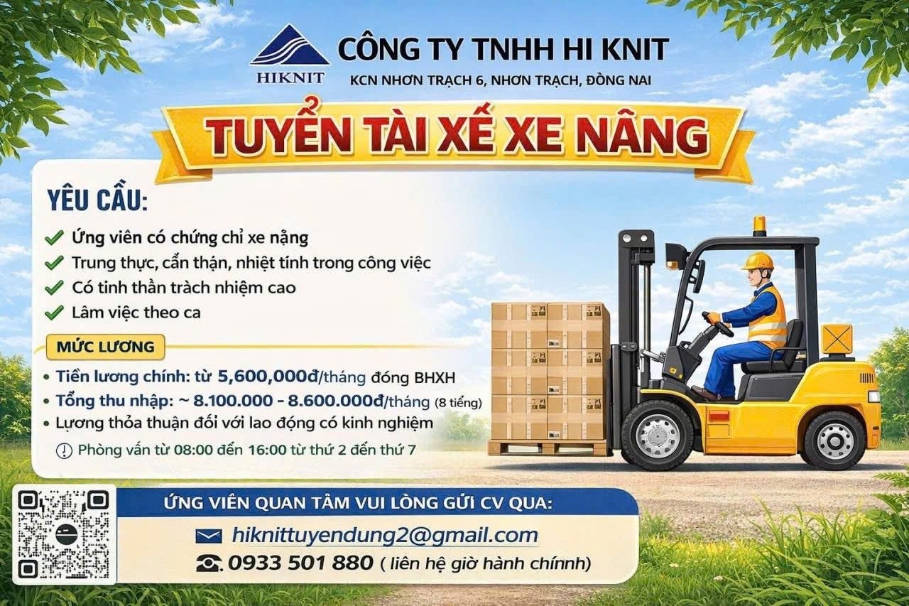 công ty TNHH hiknit hình ảnh tuyển dụng