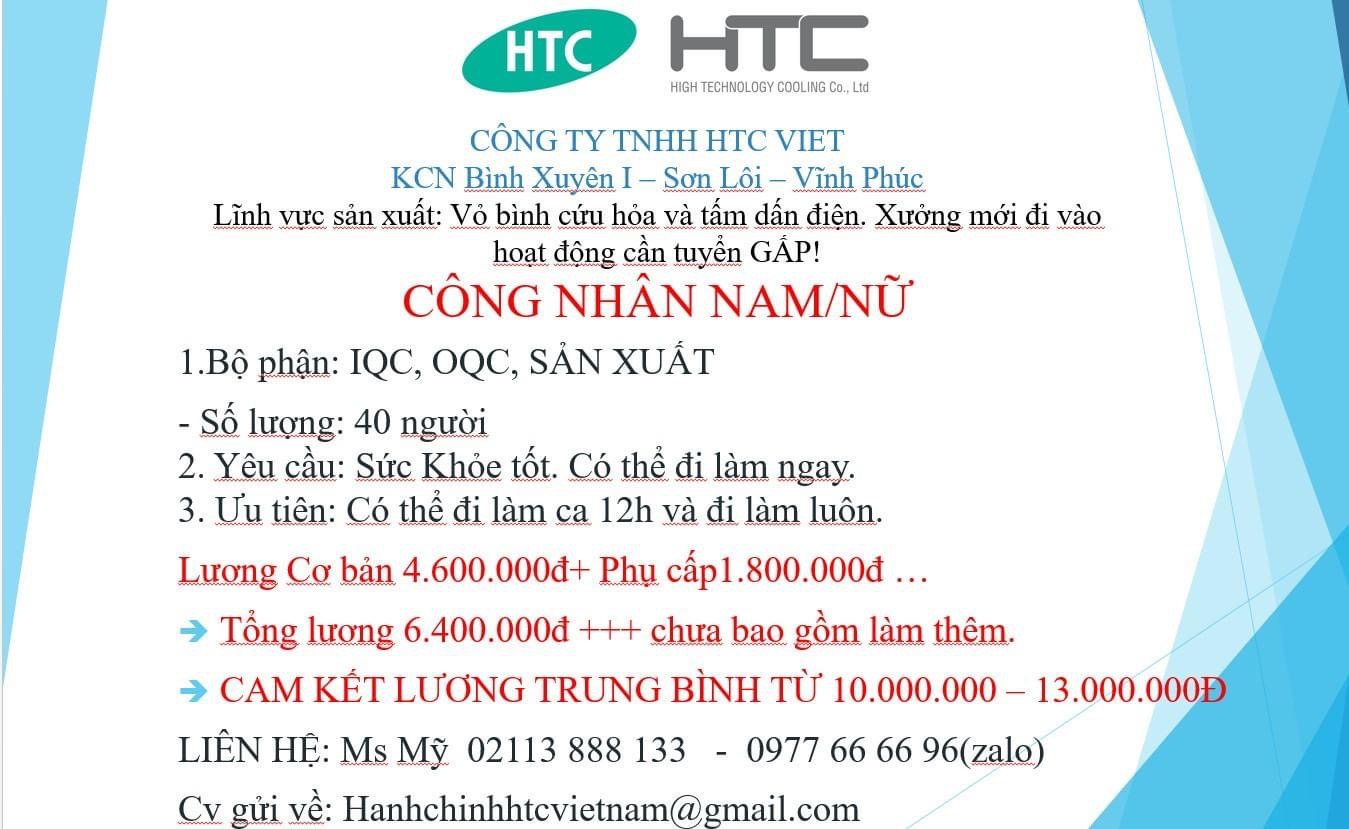 công ty TNHH htc viet hình ảnh tuyển dụng