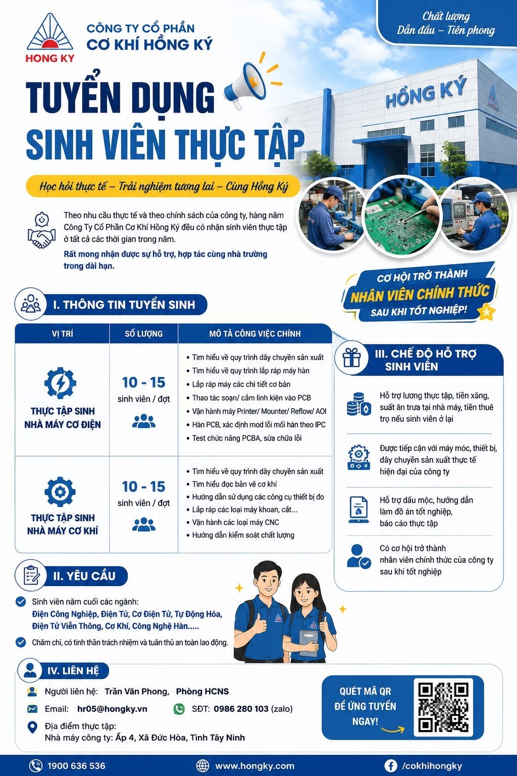 công ty cổ phần cơ khí hồng ký hình ảnh tuyển dụng
