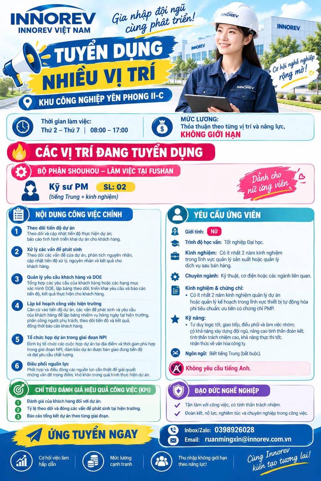 công ty TNHH innorev việt nam hình ảnh tuyển dụng