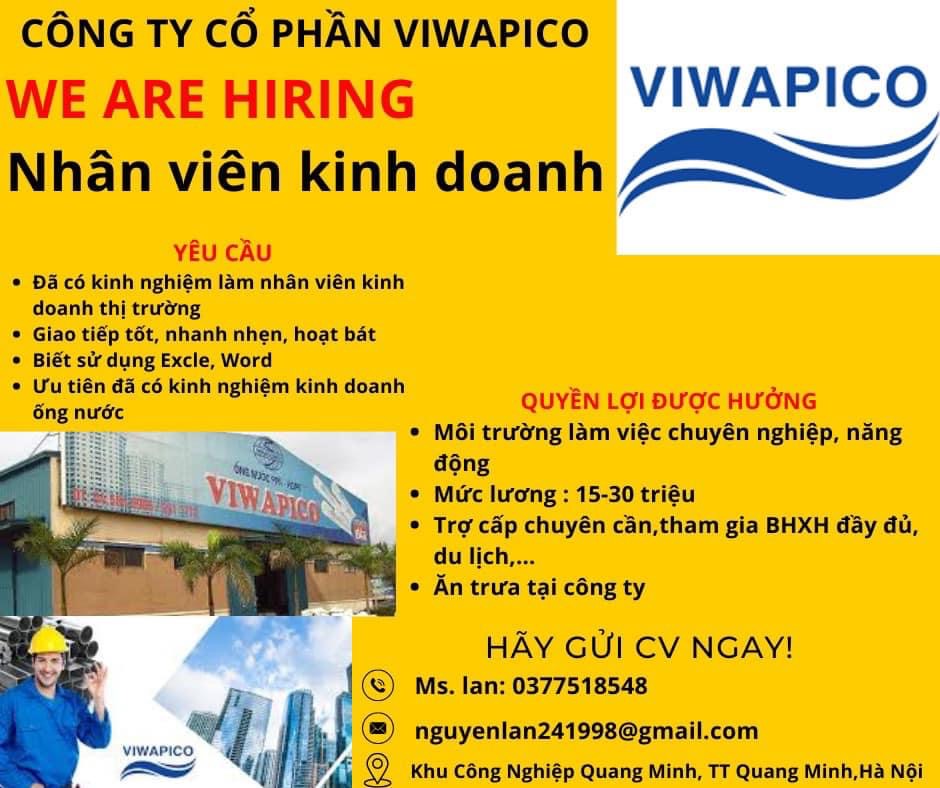 công ty cổ phần viwapico hình ảnh tuyển dụng