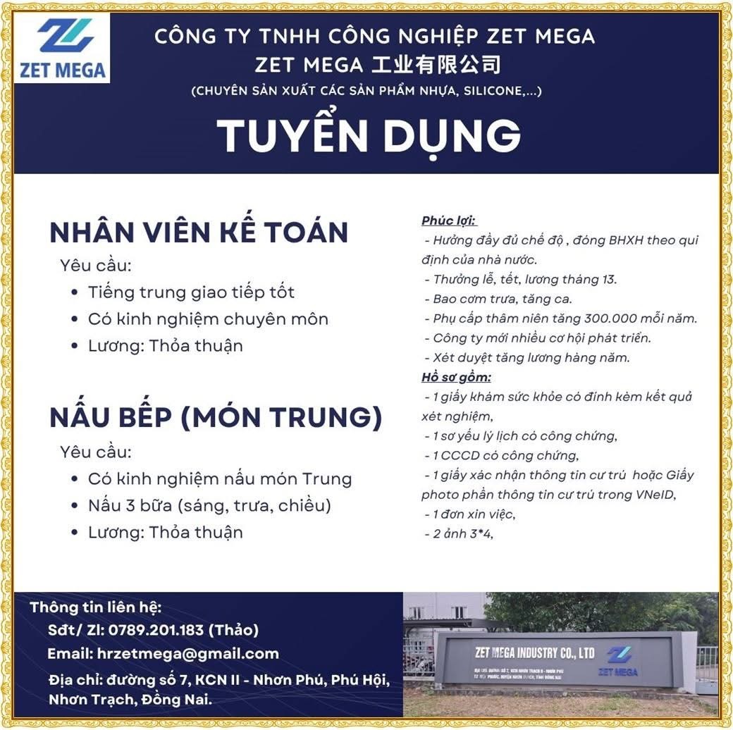 công ty TNHH công nghệ zet mega
công ty có 100% vốn trung quốc 
công ty chuyên sản xuất nhựa và silicone image