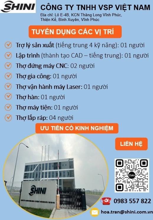 công ty TNHH vps việt nam
công ty thuộc tập đoàn shini của đài loan
chuyên sản xuất máy phụ trợ cho nhành ép nhựa image