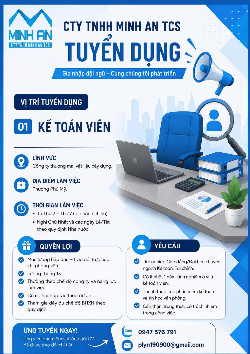 công ty TNHH minh an tcs hình ảnh tuyển dụng