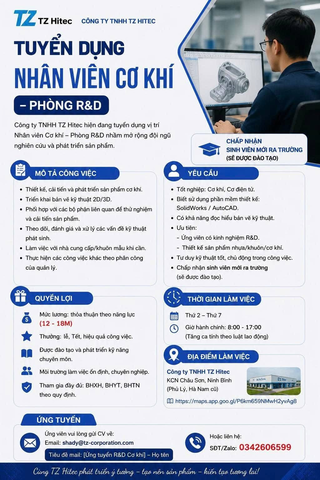 công ty TNHH TZ hitec hình ảnh tuyển dụng