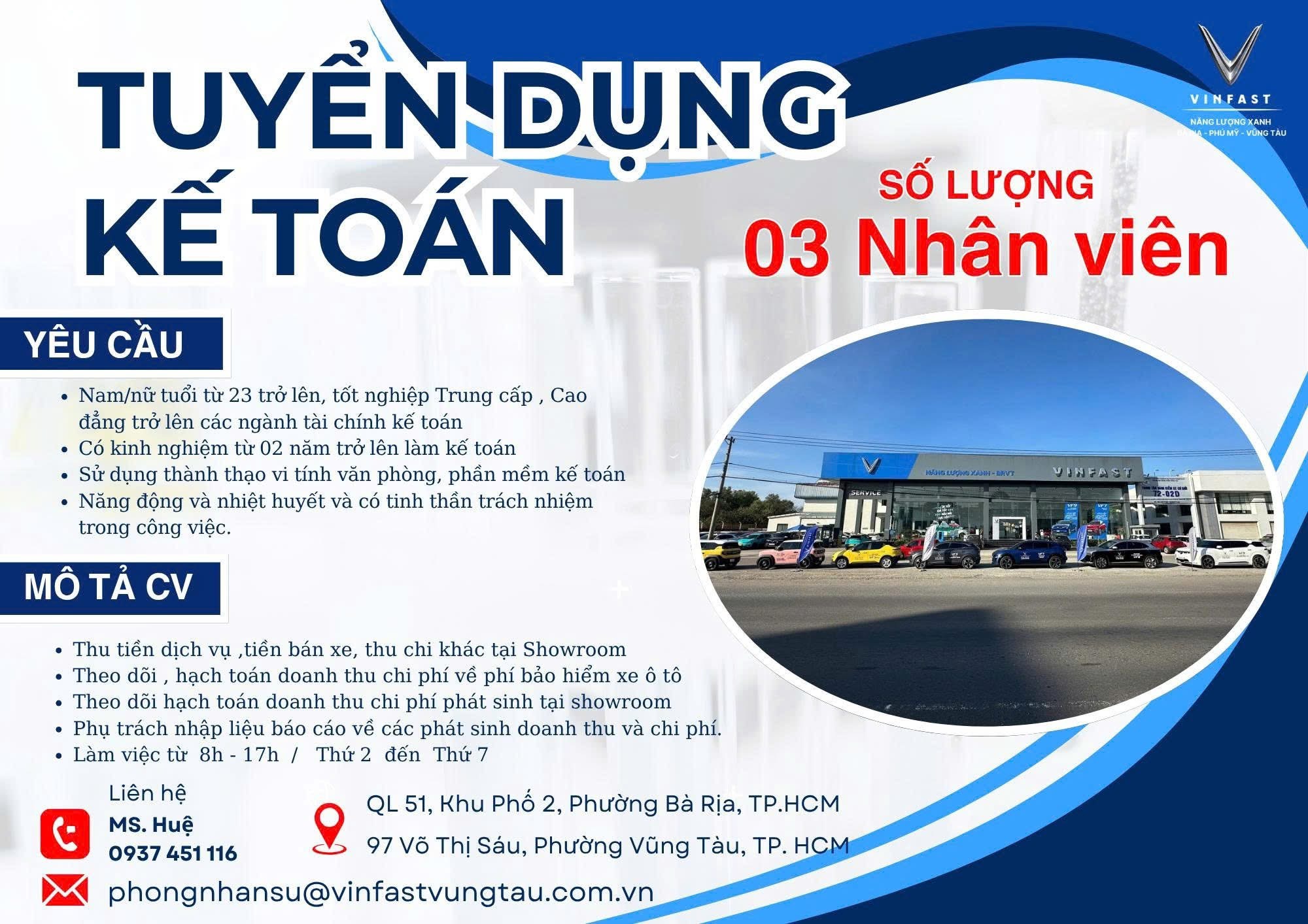 ô tô vinfast 3s bà rịa vũng tàu hình ảnh tuyển dụng