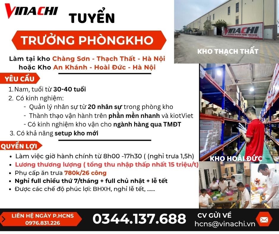 công ty TNHH vinachi việt nam- kho thạch thất hoặc hoài đức.
công ty chuyên buôn bán máy làm mộc. image