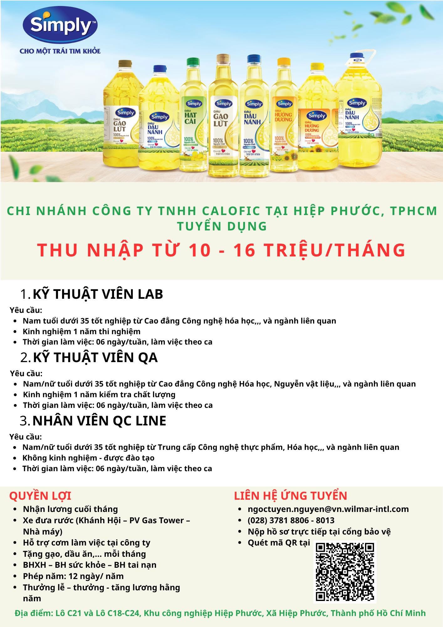 chi nhánh công ty TNHH calofic tại hiệp phước
công ty chuyên các loại dầu ăn
image