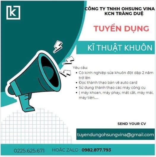 công ty TNHH ohsung vina
công ty có 100% vốn hàn quốc
chuyên sản xuất linh kiện điện tử image