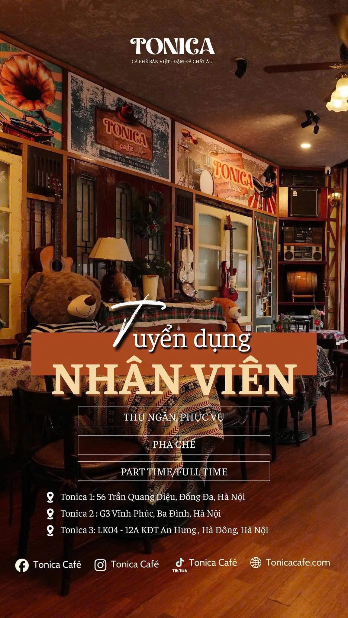 cafe tonica cửa hàng ba đình, hà nội
cửa hàng chuyên phục vụ cafe bản việt, đậm chất châu âu image