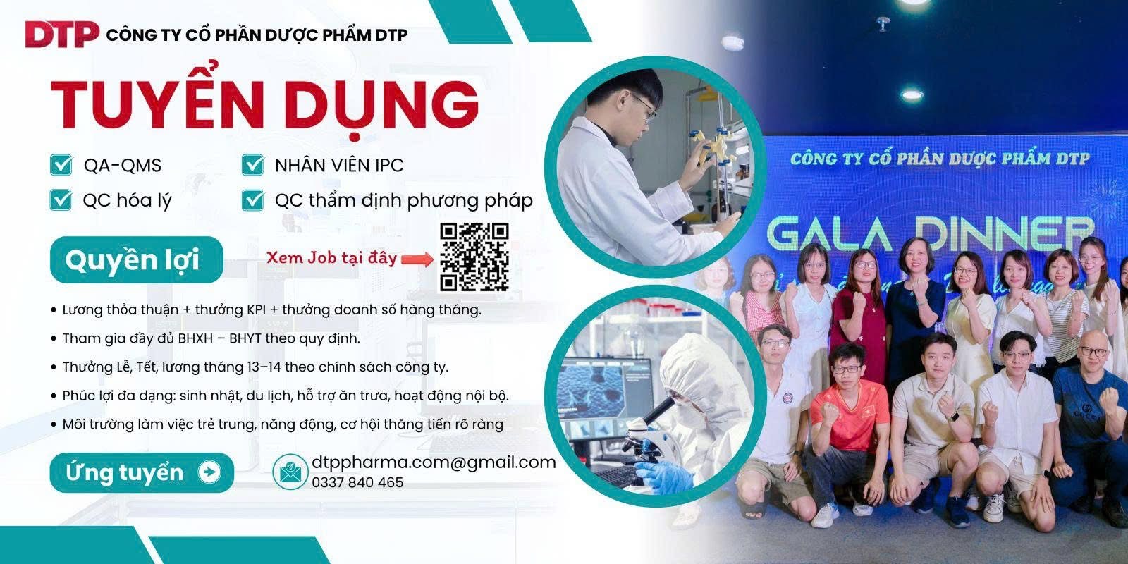 công ty cổ phần dược phẩm dtp hình ảnh tuyển dụng