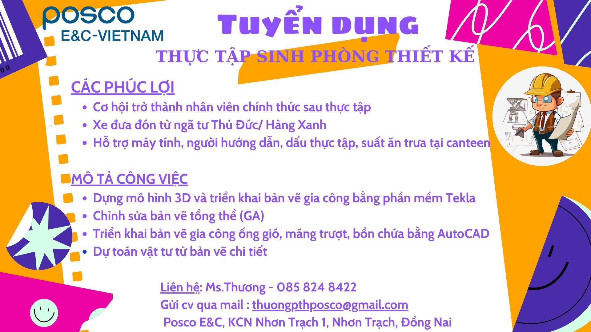 công ty cổ phần trung tâm gia công posco việt nam
công ty có 100% vốn hàn quốc. thuộc tập đoàn thép posco hàn quốc.
 image