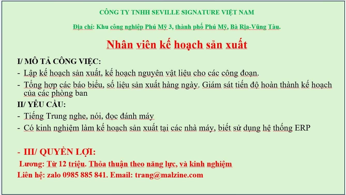 công ty TNHH seville signature việt nam
công ty có 100% vốn đài loan.
chuyên sản xuất giá kệ kim loại. image