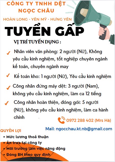 công ty TNHH dệt ngọc châu
công ty chuyên sản xuất sợ, hàng dệt thoi. image