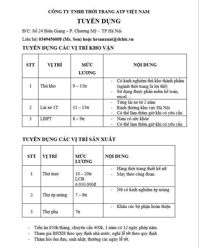công ty TNHH thời trang atp việt nam
công ty chuyên bán hàng thời trang nữ image
