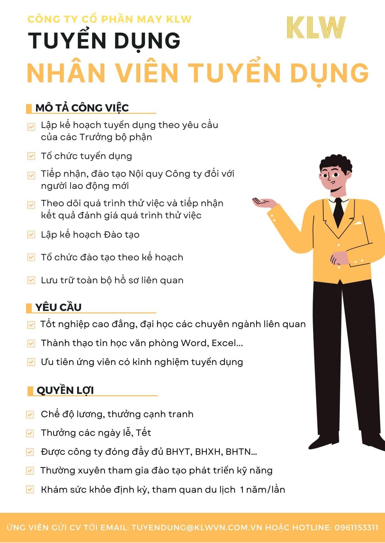 Công ty cổ phần may klw việt nam.
chuyên gia công may mặc cho các đối tác nổi tiếng trên thế giới như unql, calvin klein,.. image