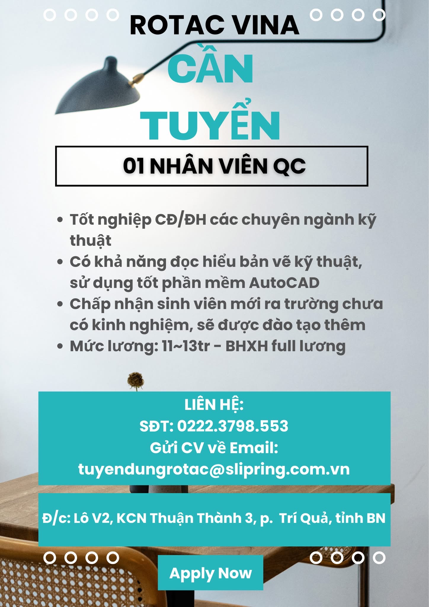 công ty TNHH rotac vina
công ty có 100% vốn hàn quốc
chuyên sản xuất cổ góp điện image