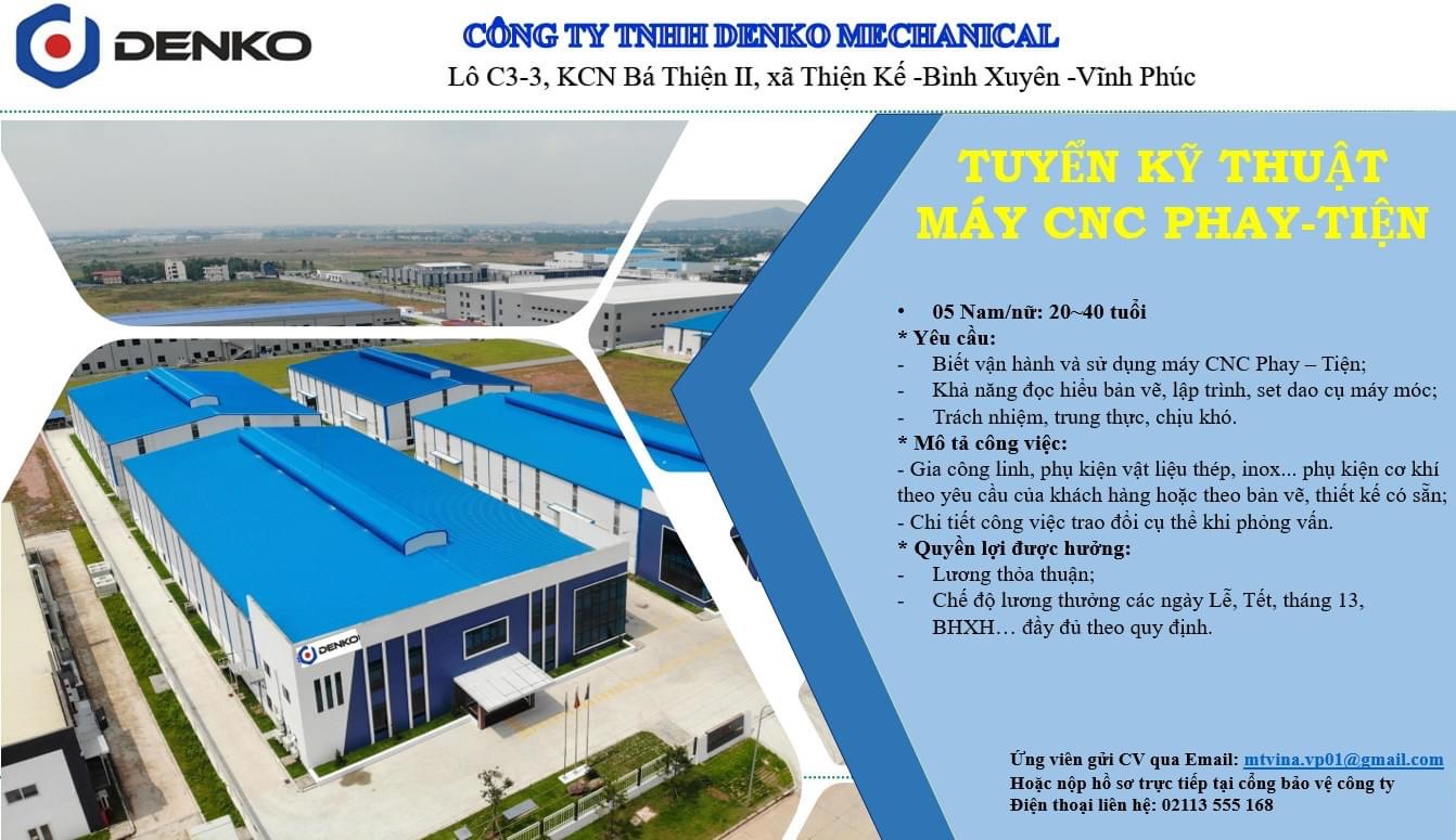 công ty TNHH denko mechanical hình ảnh tuyển dụng