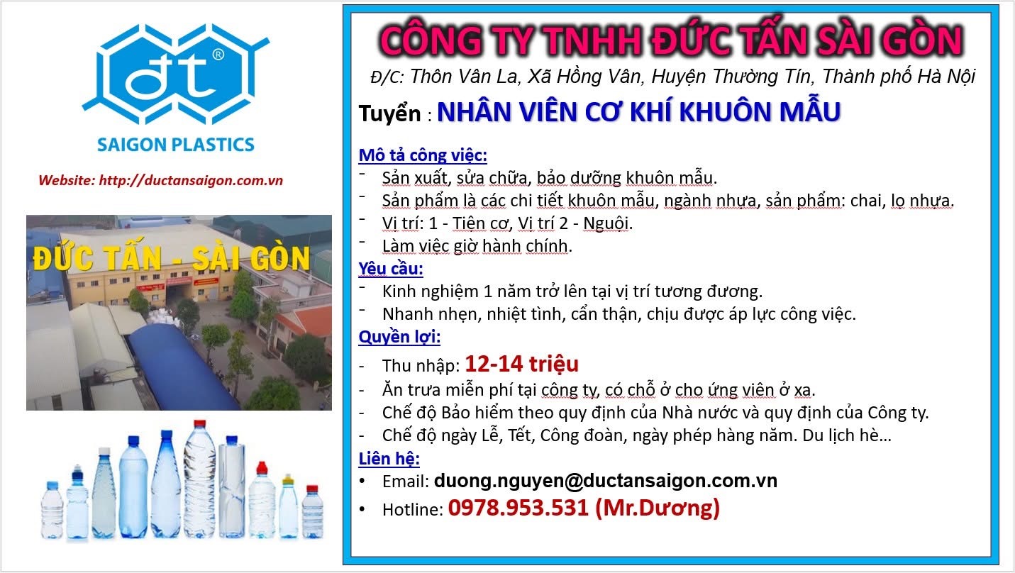 công ty TNHH đức tấn sài gòn hình ảnh tuyển dụng