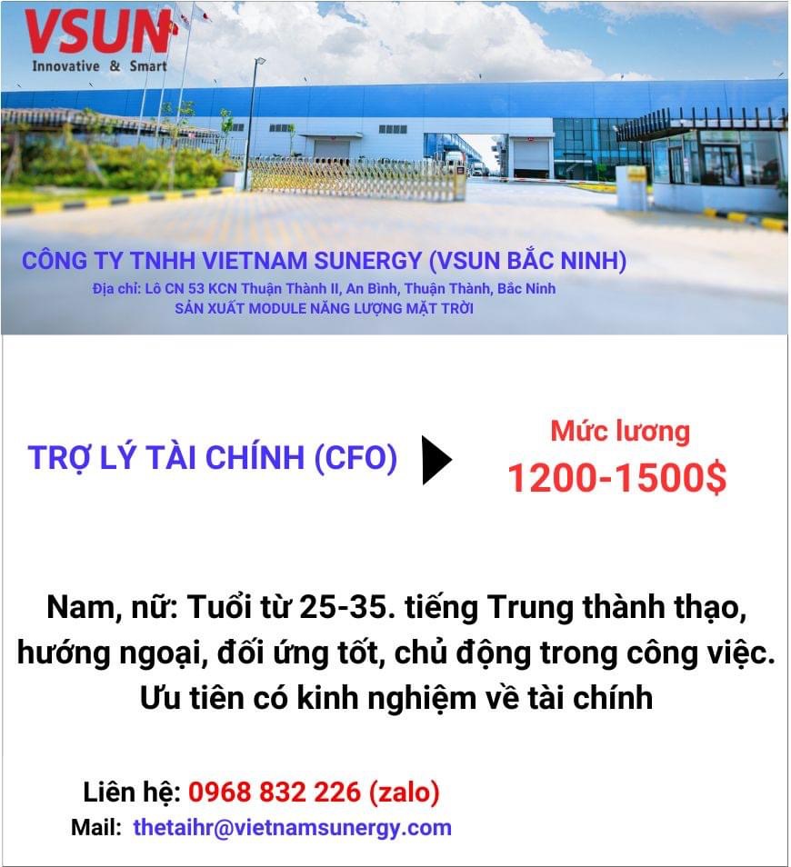 công ty TNHH vietnam sunergy hình ảnh tuyển dụng